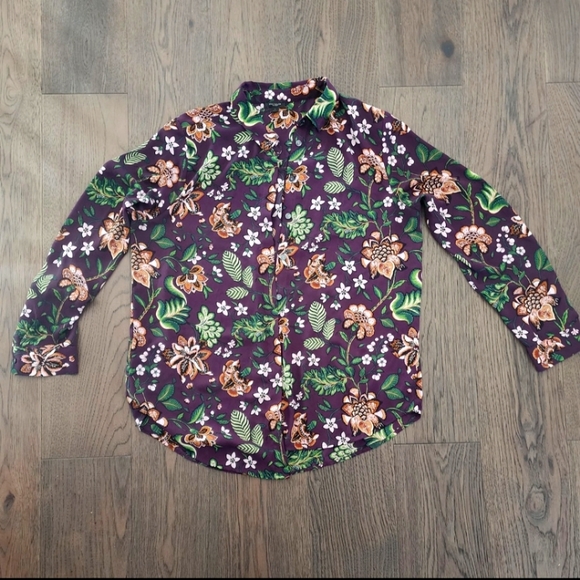 Ann Taylor floral blouse, size L - Picture 2 of 8